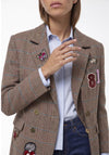 Lola Casademunt Americana Motif Check Blazer, Brown