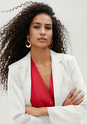 Lola Casademunt Straight Fit Blazer, White