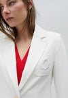 Lola Casademunt Embroidered Pocket Blazer, White
