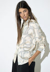 Lola Casademunt Geo Print Satin Shirt, Cream