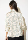 Lola Casademunt Geo Print Satin Shirt, Cream