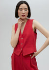 Lola Casademunt Tencel Waistcoat, Red