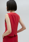 Lola Casademunt Tencel Waistcoat, Red