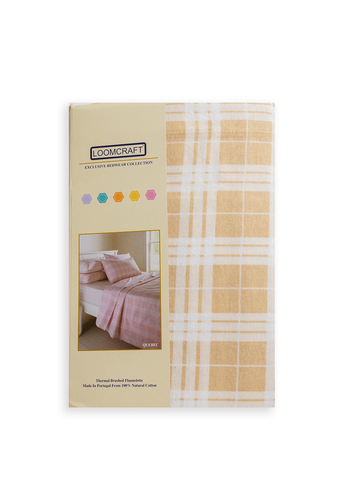 The Home Studio Quebec Thermal Brushed Flannelette Sheet Set, Latte