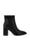 Loretta Vitale Leather Diamante Trim High Heeled Boots, Black
