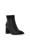 Loretta Vitale Leather Diamante Trim High Heeled Boots, Black