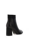 Loretta Vitale Leather Diamante Trim High Heeled Boots, Black