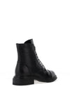 Loretta Vitale Leather Sequin Brooch Military Boots, Black