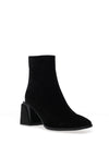 Loretta Vitale Suede Statement Block Heel Boots, Black