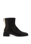 Loretta Vitale Leather Grain Boots, Black