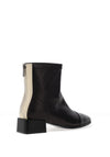 Loretta Vitale Leather Grain Boots, Black