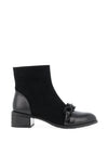 Loretta Vitale Beaded Detail Heeled Ankle Boots, Black