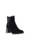 Loretta Vitale Embellished Frill Heeled Ankle Boots, Black