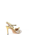 Loretta Vitale Diamante Stud High Heels, Beige