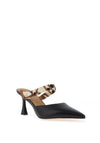 Loretta Vitale Patent Leather Geo Heeled Sandals, Black
