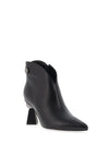 Loretta Vitale Leather Geometric Heeled Boots, Black