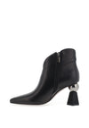 Loretta Vitale Leather Geometric Heeled Boots, Black