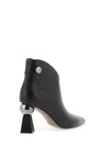Loretta Vitale Leather Geometric Heeled Boots, Black