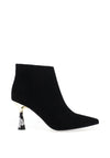 Loretta Vitale Suede Tapered Cone Heeled Boots, Black