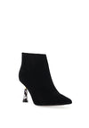 Loretta Vitale Suede Tapered Cone Heeled Boots, Black