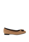 Loretta Vitale Leather Flat Ballet Pumps, Tan