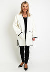 Serafina Collection One Size Contrast Trim Jacket, White