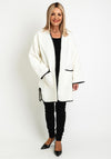 Serafina Collection One Size Contrast Trim Jacket, White