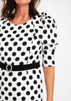 Luis Civit Polka Dot Midi Dress, Black & White