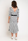 Luis Civit Polka Dot Midi Dress, Black & White