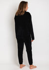 Serafina Collection Zip Up Cosy Fleece Pyjama Set, Black