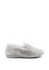 Lunar Frito Mink Faux Fur Slippers, Grey