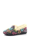 Lunar Truffle Heart Print Slippers, Grey