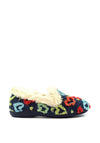 Lunar Truffle Heart Print Slippers, Blue