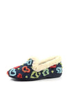 Lunar Truffle Heart Print Slippers, Blue