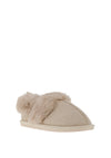 Lunar Slip On Memory Foam Fur Slippers, Beige