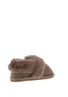 Lunar Slip On Memory Foam Fur Slippers, Taupe