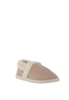 Lunar Slip On Memory Foam Ribbed Slippers, Beige