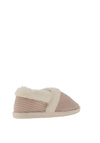 Lunar Slip On Memory Foam Ribbed Slippers, Beige