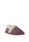 Lunar Slip On Memory Foam Ribbed Slippers, Lilac