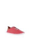 Lunar Leather Elastic Lace Comfort Shoes, Raspberry