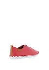 Lunar Leather Elastic Lace Comfort Shoes, Raspberry
