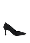 Lunar Renata Diamante Encrusted Heeled Court Shoes, Black