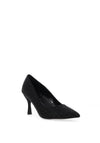 Lunar Renata Diamante Encrusted Heeled Court Shoes, Black