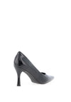 Lunar Megan Faux Patent Court Heeled Shoes, Black