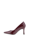 Lunar Megan Faux Patent Court Heeled Shoes, Wine