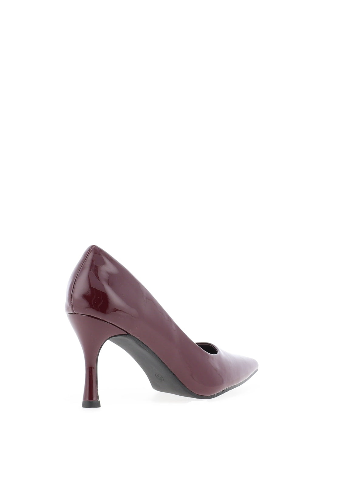 Lunar Megan Faux Patent Court Heeled Shoes, Burgundy