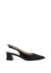 Lunar Milan Sling Back Diamante Encrusted Pumps, Black