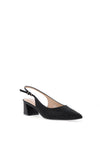 Lunar Milan Sling Back Diamante Encrusted Pumps, Black