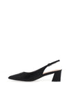 Lunar Milan Sling Back Diamante Encrusted Pumps, Black