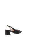 Lunar Milan Sling Back Diamante Encrusted Pumps, Black